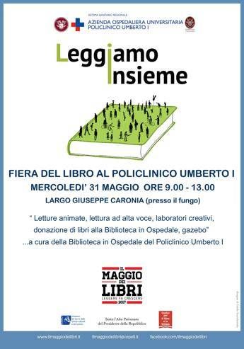 Umberto I di Roma aderisce a 'Leggiamo insieme', più libri in ospedale Umberto I di Roma aderisce a 'Leggiamo insieme', più libri in ospedale